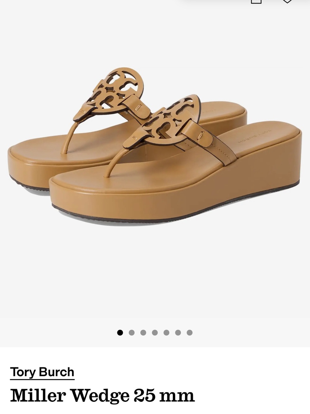 Tory Burch Tan Miller Platform Wedge Sandal